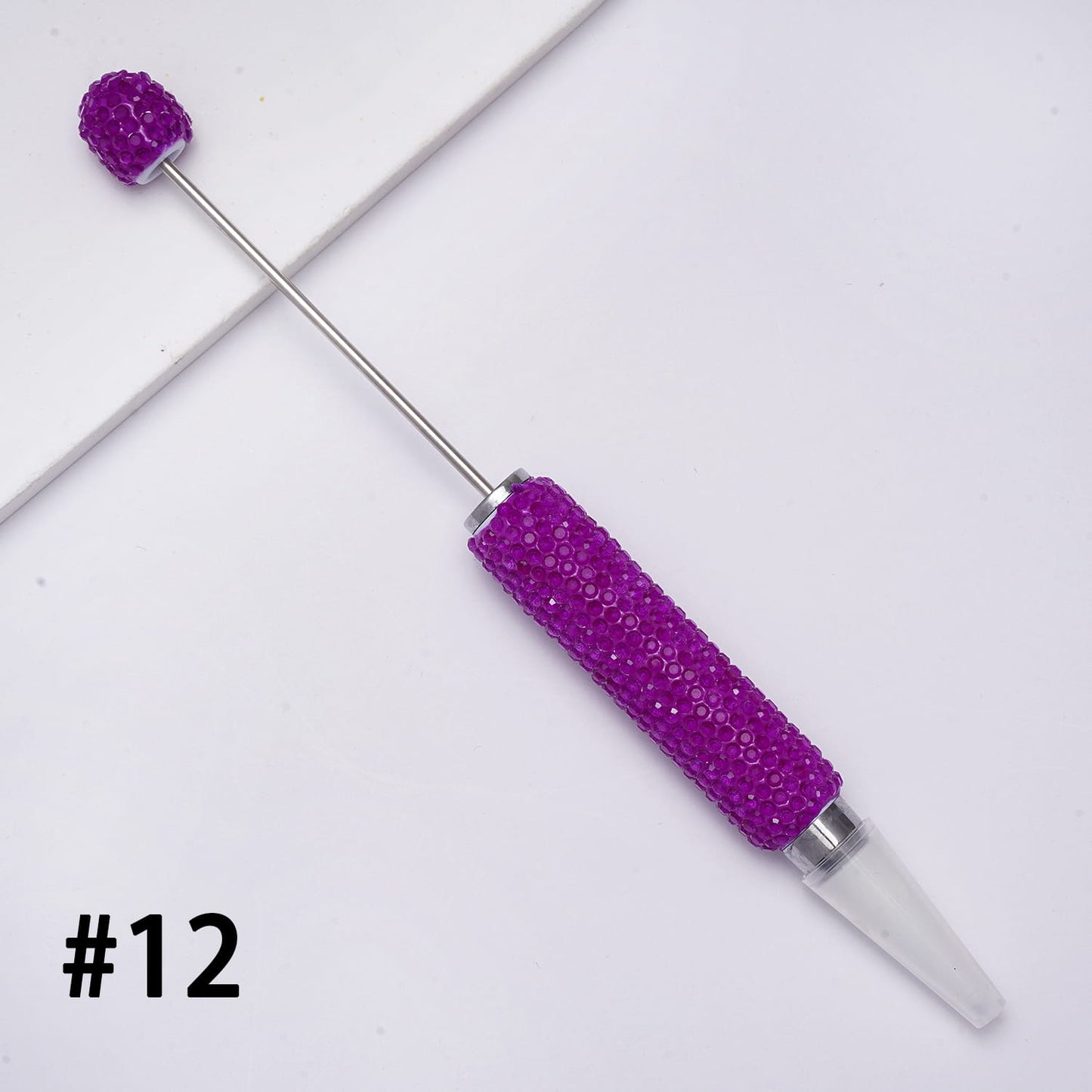Beadable Clay Wax Tool Pen for Rhinestone Picker Dotting, w Rhinestones Covered the Entire Pens, Neon Colors (The Wax Head is available to replace)