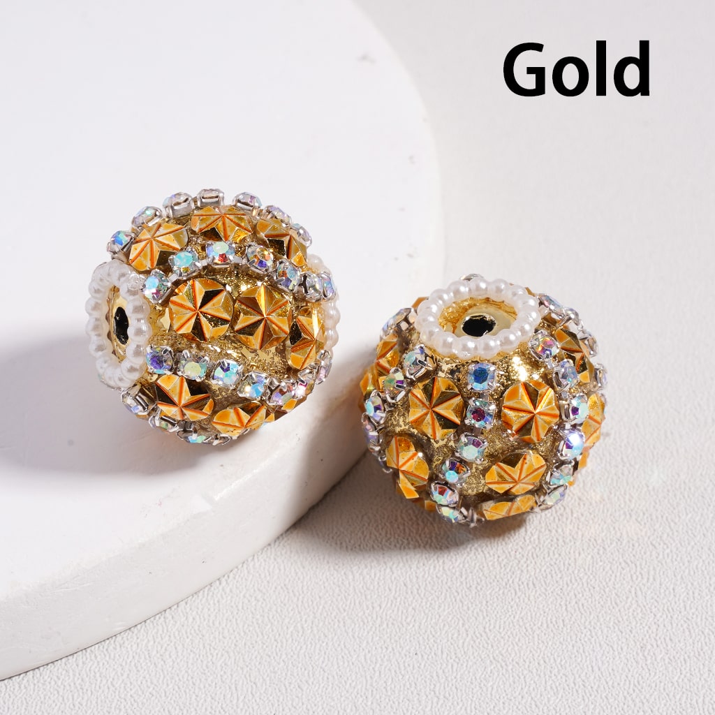 Acrylic Beads Shiny Flowers AB Rhinestones Chains Multi-Color 18MM