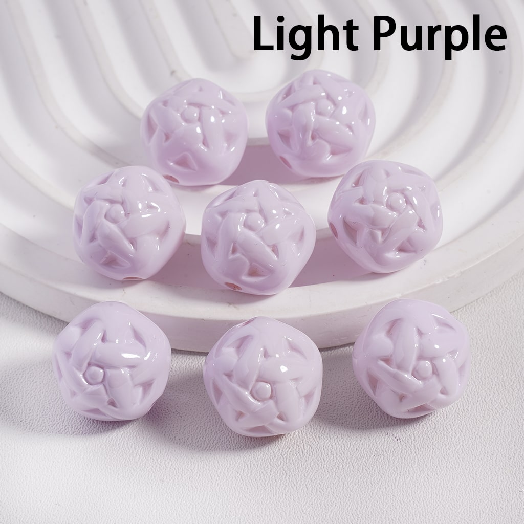 Acrylic Beads Cute Star Design in Solid Color, 16MM (Single Color is available for 300pcs(Whole Bag) Only)