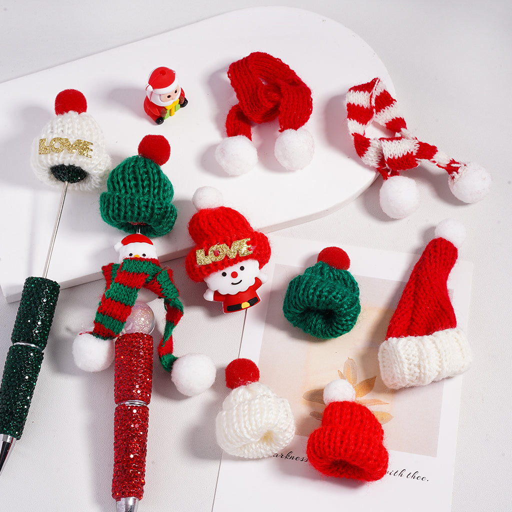 Christmas Series Knitted Woolen Yarn Hat Scarf Jewelry Accessories