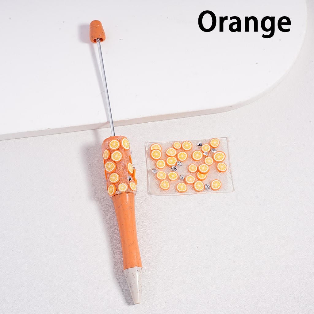 DIY Bling Bling Wraps Tapes Fruits Series with Apple Orange Kiwi Fruit Pineapple Carrot Clear Cone Shape Rhinestones for Pen, Around 40*28MM, (78pcs in 1 Sheet), Please Read the Description