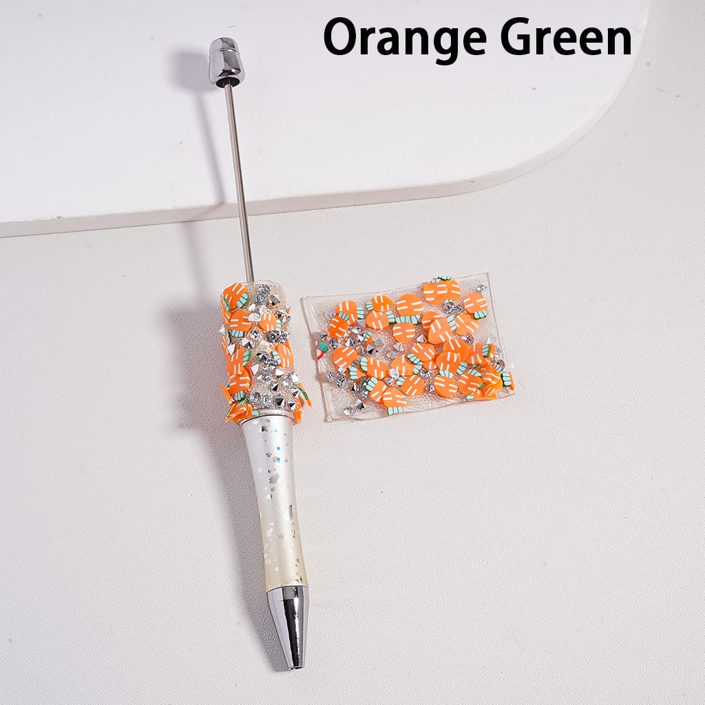 DIY Bling Bling Wraps Tapes Fruits Series with Apple Orange Kiwi Fruit Pineapple Carrot Clear Cone Shape Rhinestones for Pen, Around 40*28MM, (78pcs in 1 Sheet), Please Read the Description