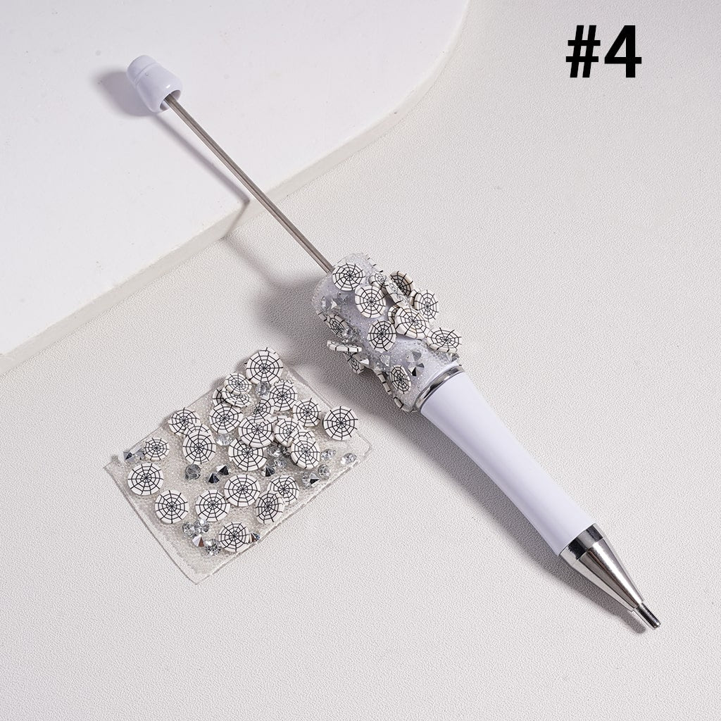 DIY Bling Bling Wraps Tapes Halloween Series with Ghost Face Pumpkin Spider Web Bat Clear Cone Shape Rhinestones for Pen, Around 40*28MM, (78pcs in 1 Sheet), Please Read the Description