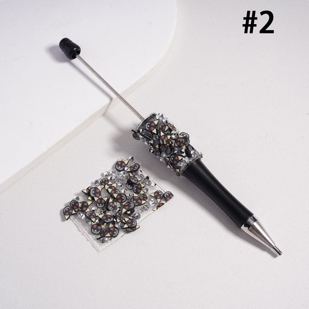 DIY Bling Bling Wraps Tapes Halloween Series with Ghost Face Pumpkin Spider Web Bat Clear Cone Shape Rhinestones for Pen, Around 40*28MM, (78pcs in 1 Sheet), Please Read the Description
