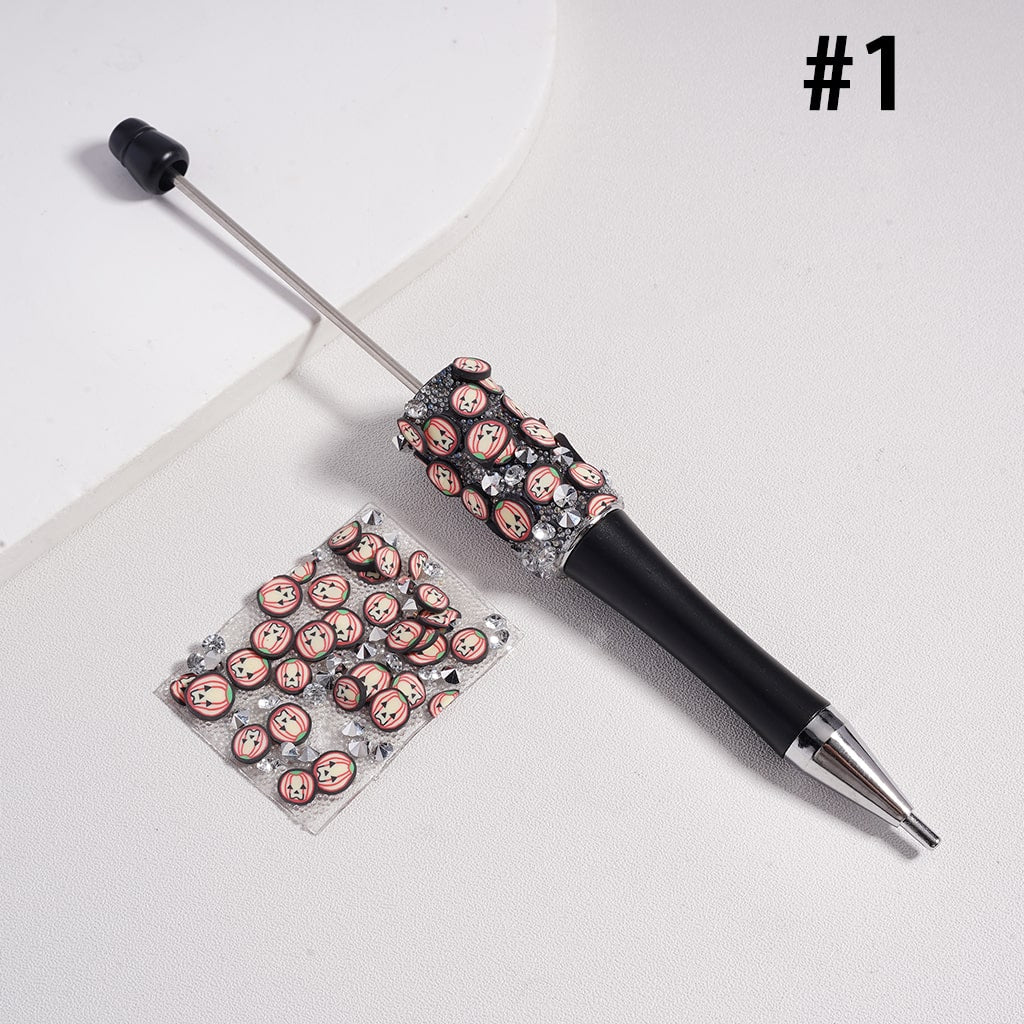DIY Bling Bling Wraps Tapes Halloween Series with Ghost Face Pumpkin Spider Web Bat Clear Cone Shape Rhinestones for Pen, Around 40*28MM, (78pcs in 1 Sheet), Please Read the Description