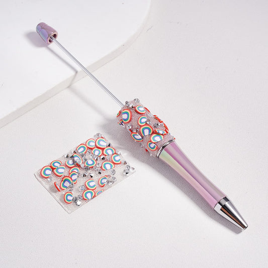 DIY Bling Bling Wraps Tapes with Cute Rainbow Clear  Cone Shape Rhinestones for Pen, Around 40*28MM, (78pcs in 1 Sheet), Please Read the Description