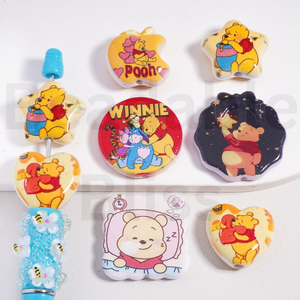 Acrylic Beads Cute Winni the Pooh Series Mix