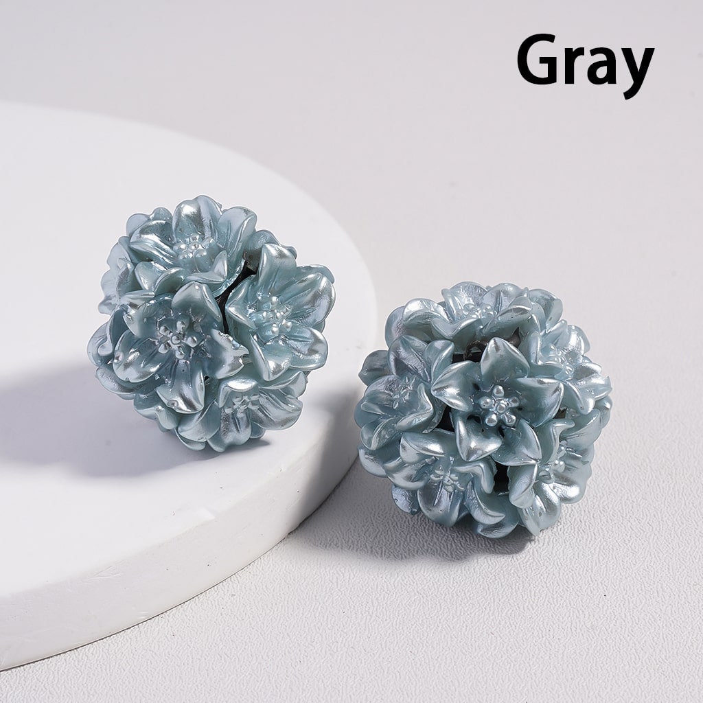 Clay Beads Shiny Flowers with Stamen, Multi-Color, Around 20-25MM
