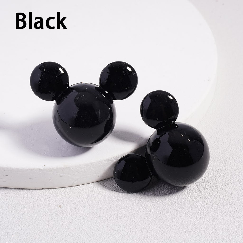 Acrylic Beads Stoving Varnish Shiny Micke Mouse Head, Multi-Color, 23*30MM (Can't Used for Pen)