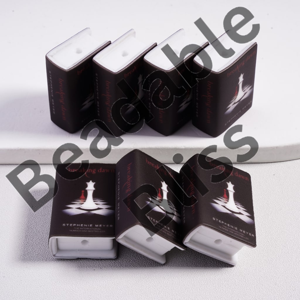 Silicone Focal Beads 3D Adhesive Mould Black Mini Book with Chess
