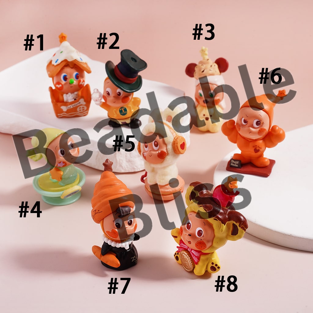 Acrylic Figures Happy & Angry Baby w Various Hats Characters Jewelry Accessories (No Hole)