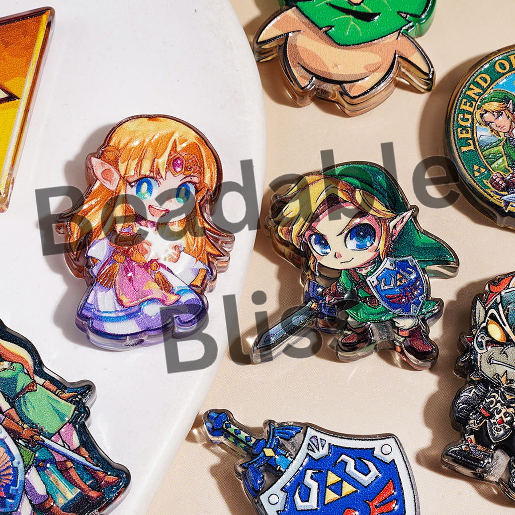 Elf Warrior Game Character Series Acrylic Beads, Semi-Clear Random Mix