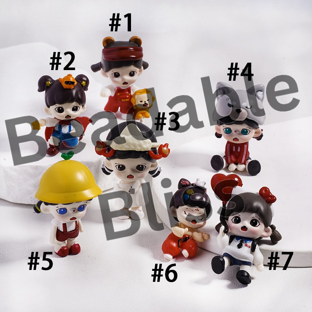 Acrylic Figures Cute Baby with Various Headwear Characters Series, Jewelry Accessories (No Hole)