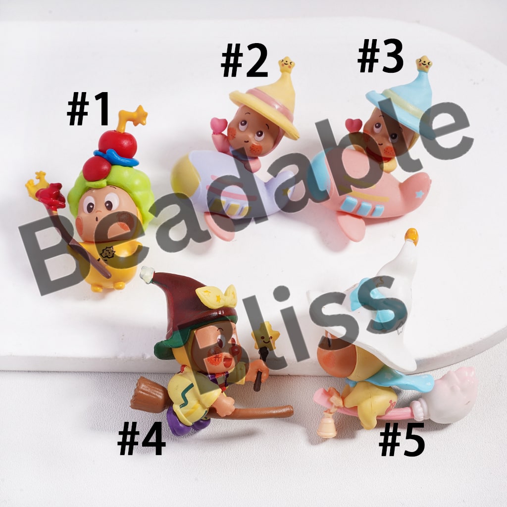 Acrylic Figures Baby Star Character Taking Plane and Riding Broomstick Series, Jewelry Accessories (Please Read Description)