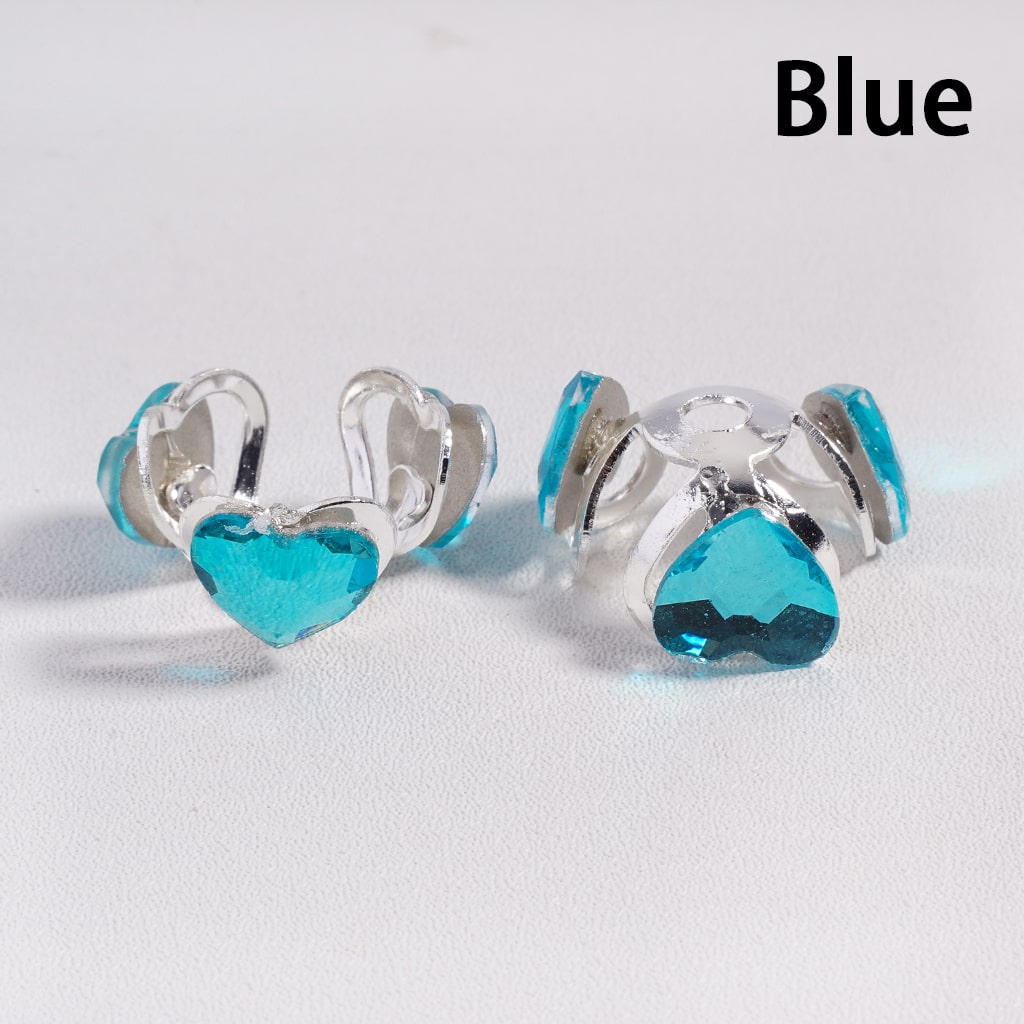 Alloy Bead Cages, Bead Cap in Silver Color, Heart Rhinestones in Various Colors, Random Mix (They Fit 16MM Beads)