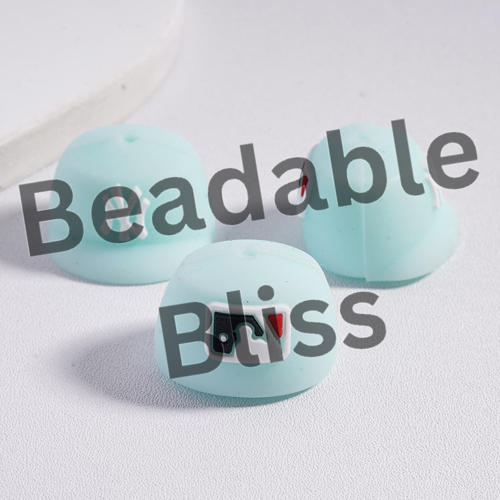 Silicone Focal Beads 3D New York LA Basketball in Various Colors