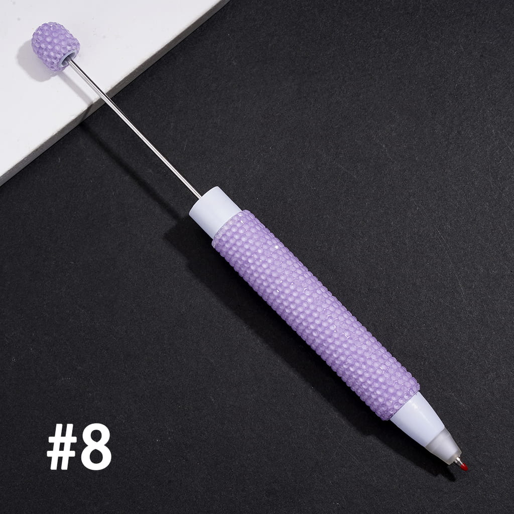 Unique Beadable Clay Ballpoint Pens, Shiny Rhinestones Covered the Entire Pens, Various Colors