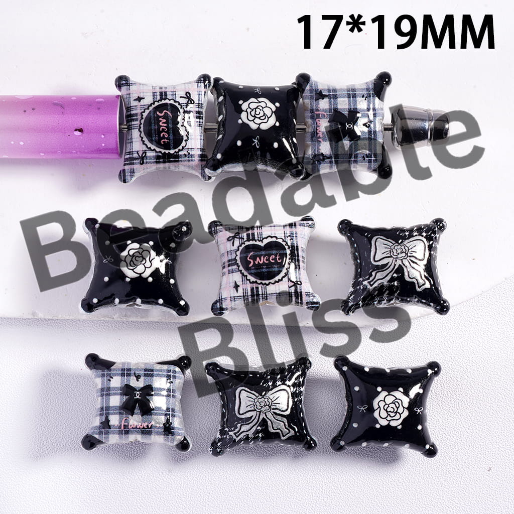 Decorative buttons with black and white designs on a white background, with 'handsonsupply.com' branding.