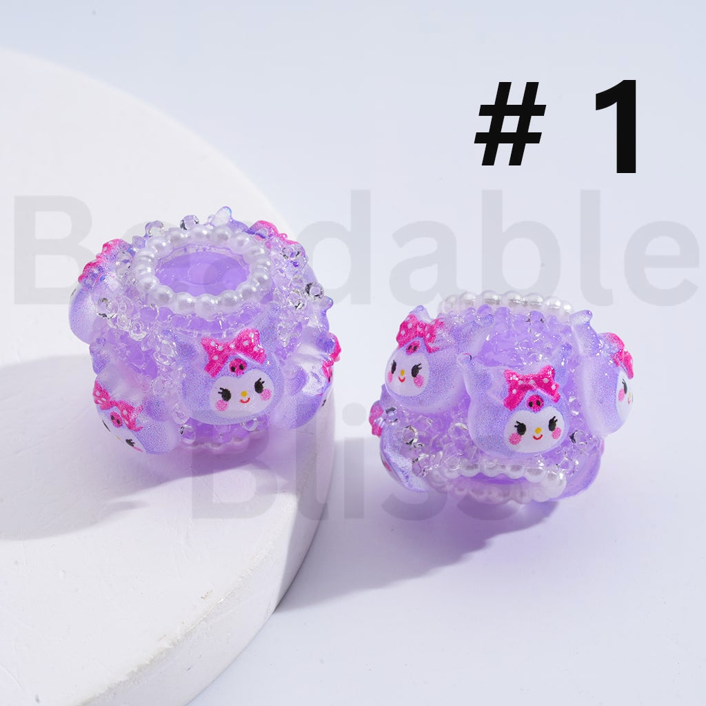 Sugar Acrylic Beads Cute Cartoon Hello Kitt Kurom Cinnamonrol To Jerr Micke Minni Donal Dais Stitc Alie James P. Sulliva Lots Bear Sanri Disne Toy Stor Monsters In Multi-Color Around 18*22MM