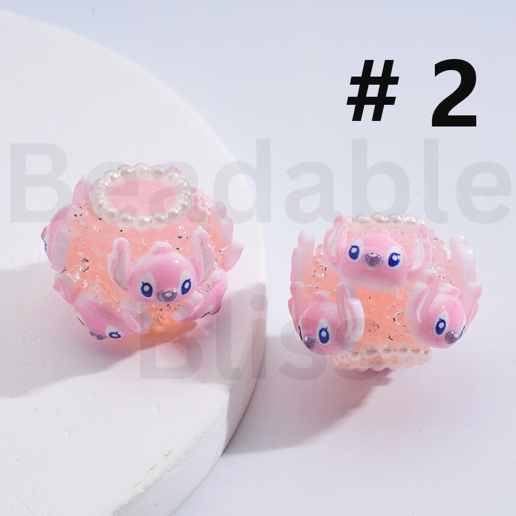 Sugar Acrylic Beads Cute Cartoon Hello Kitt Kurom Cinnamonrol To Jerr Micke Minni Donal Dais Stitc Alie James P. Sulliva Lots Bear Sanri Disne Toy Stor Monsters In Multi-Color Around 18*22MM