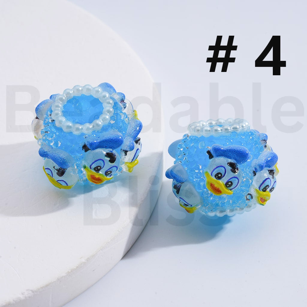 Sugar Acrylic Beads Cute Cartoon Hello Kitt Kurom Cinnamonrol To Jerr Micke Minni Donal Dais Stitc Alie James P. Sulliva Lots Bear Sanri Disne Toy Stor Monsters In Multi-Color Around 18*22MM