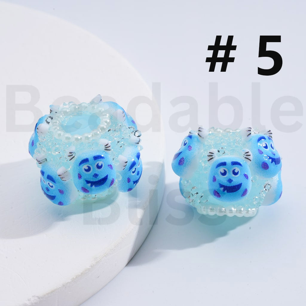 Sugar Acrylic Beads Cute Cartoon Hello Kitt Kurom Cinnamonrol To Jerr Micke Minni Donal Dais Stitc Alie James P. Sulliva Lots Bear Sanri Disne Toy Stor Monsters In Multi-Color Around 18*22MM