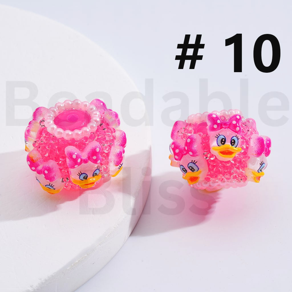 Sugar Acrylic Beads Cute Cartoon Hello Kitt Kurom Cinnamonrol To Jerr Micke Minni Donal Dais Stitc Alie James P. Sulliva Lots Bear Sanri Disne Toy Stor Monsters In Multi-Color Around 18*22MM
