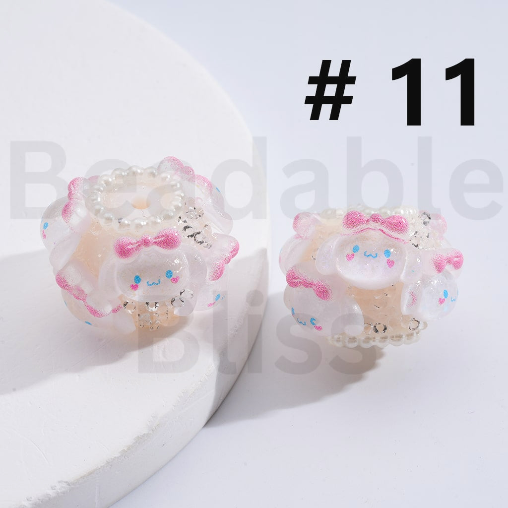 Sugar Acrylic Beads Cute Cartoon Hello Kitt Kurom Cinnamonrol To Jerr Micke Minni Donal Dais Stitc Alie James P. Sulliva Lots Bear Sanri Disne Toy Stor Monsters In Multi-Color Around 18*22MM