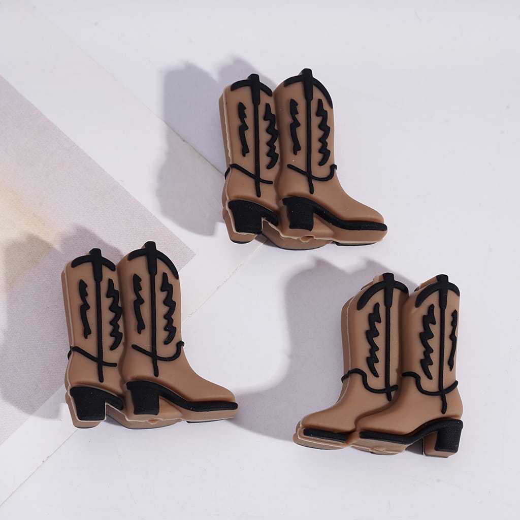 Silicone Focal Beads 3D Diverse Charming Cowboy West Theme