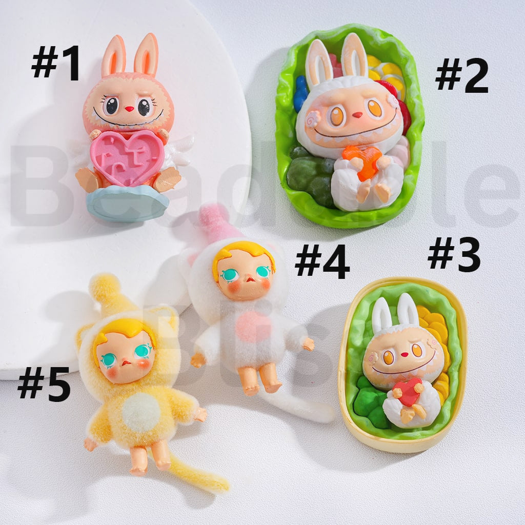 Cute Blind Box L-B-B Moll Pop Mar Series Figures Jewelry Accessories (No Hole)