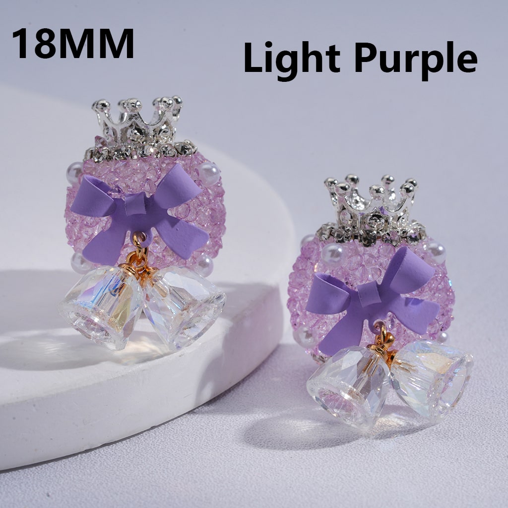 Sugar Acrylic Beads Mini Silver Alloy Crown Clear Rhinestones Chains White Pearls Bowknots with Clear Crystal Pendants Multi-Color 18MM