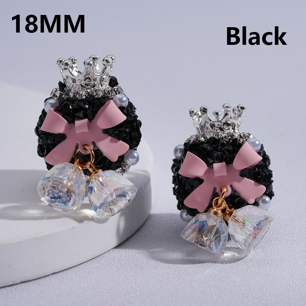 Sugar Acrylic Beads Mini Silver Alloy Crown Clear Rhinestones Chains White Pearls Bowknots with Clear Crystal Pendants Multi-Color 18MM