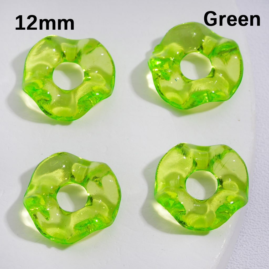 Spacer Acrylic Beads Wavy Shape Translucent Multi-Color 12MM (Single Color is available for 1450pcs(whole bag) Only)