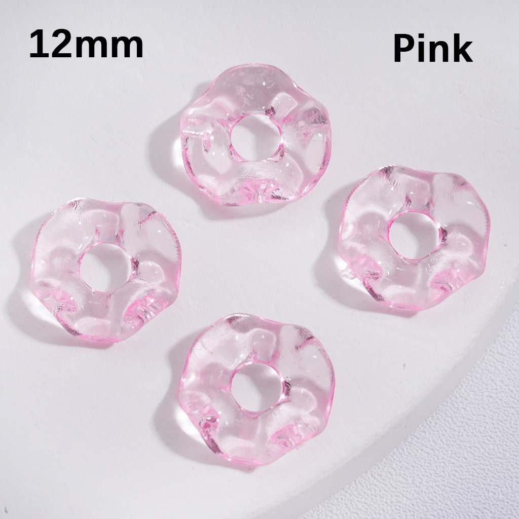 Spacer Acrylic Beads Wavy Shape Translucent Multi-Color 12MM (Single Color is available for 1450pcs(whole bag) Only)
