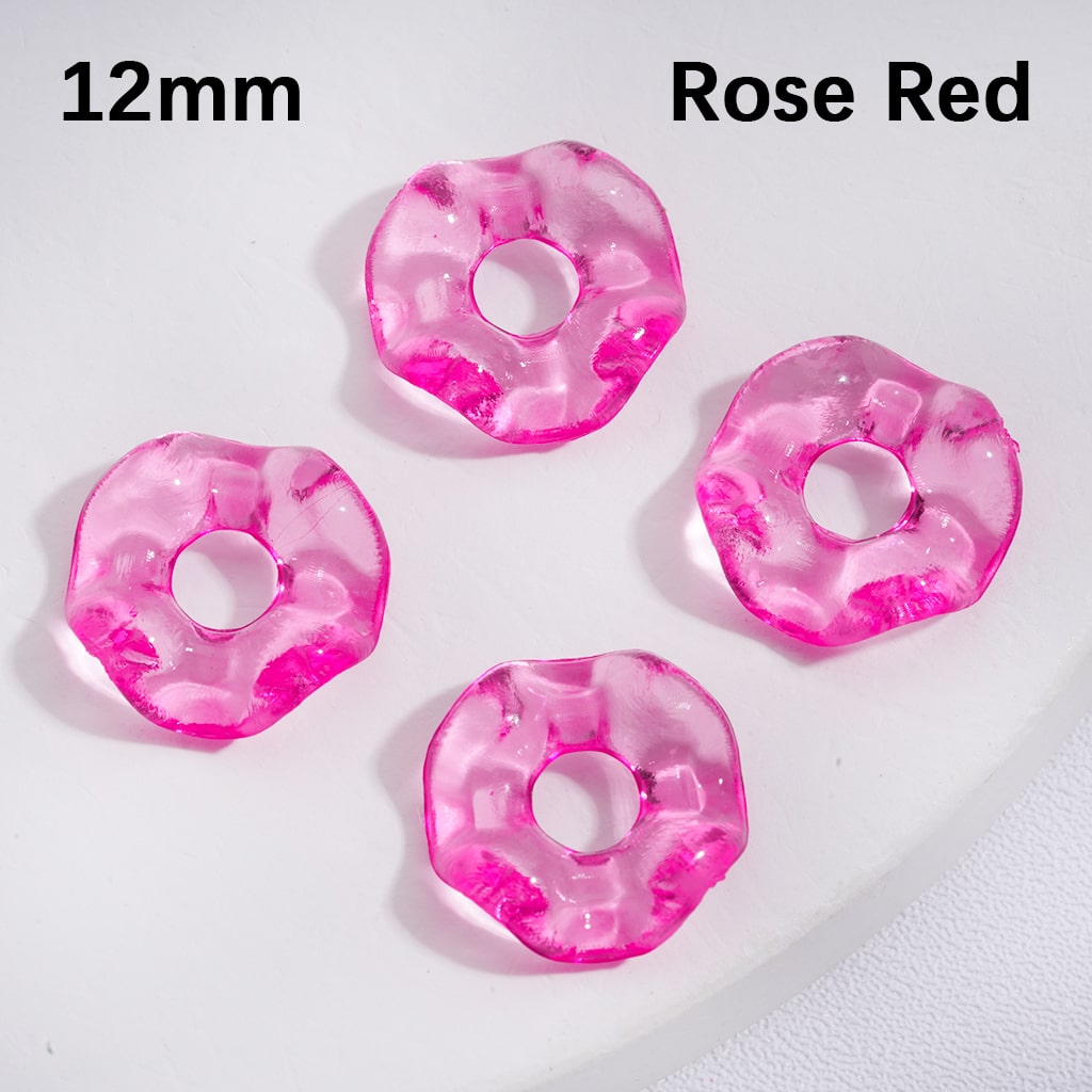 Spacer Acrylic Beads Wavy Shape Translucent Multi-Color 12MM (Single Color is available for 1450pcs(whole bag) Only)