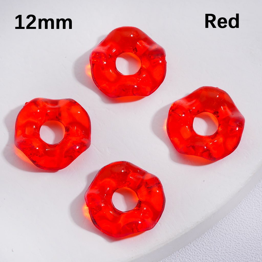 Spacer Acrylic Beads Wavy Shape Translucent Multi-Color 12MM (Single Color is available for 1450pcs(whole bag) Only)