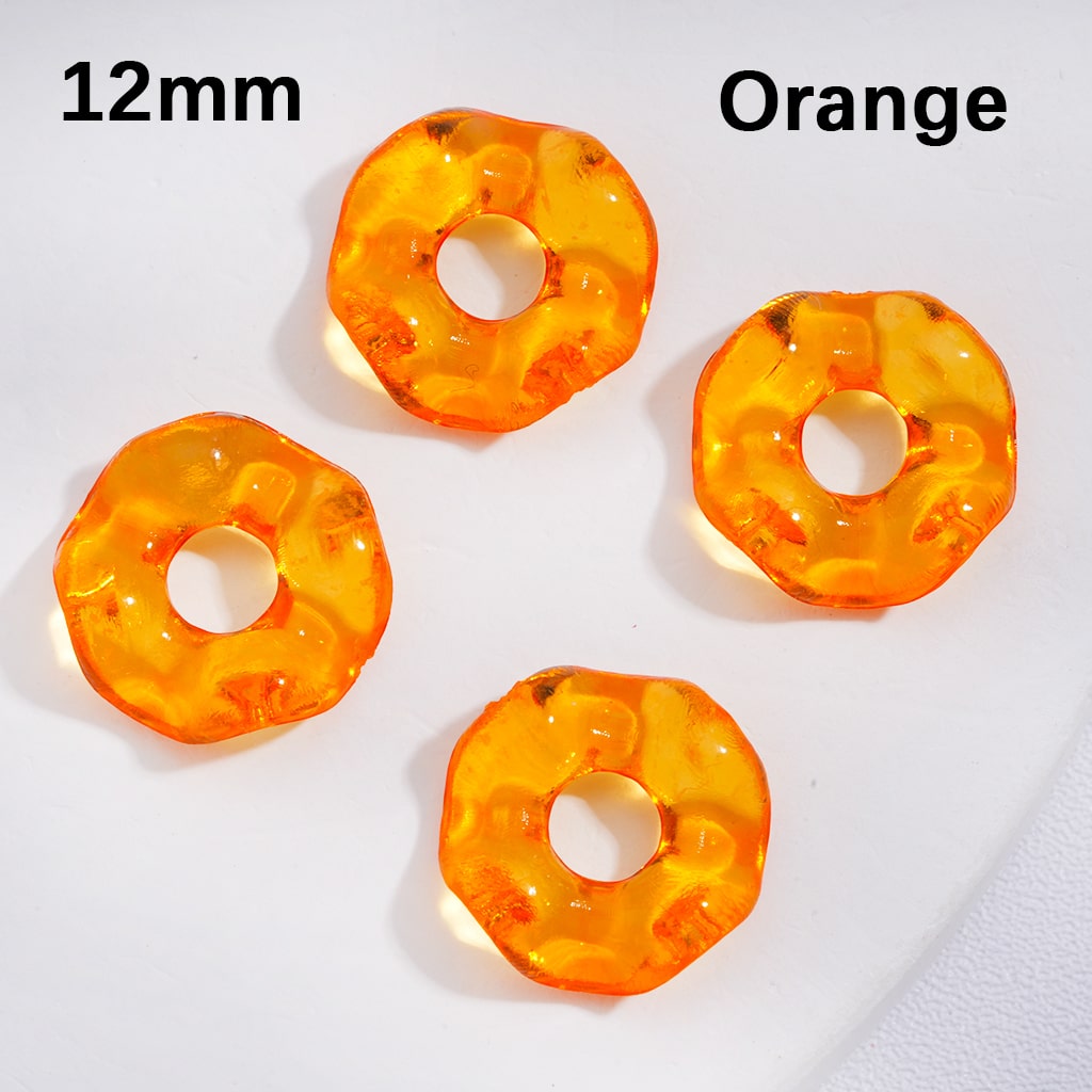Spacer Acrylic Beads Wavy Shape Translucent Multi-Color 12MM (Single Color is available for 1450pcs(whole bag) Only)