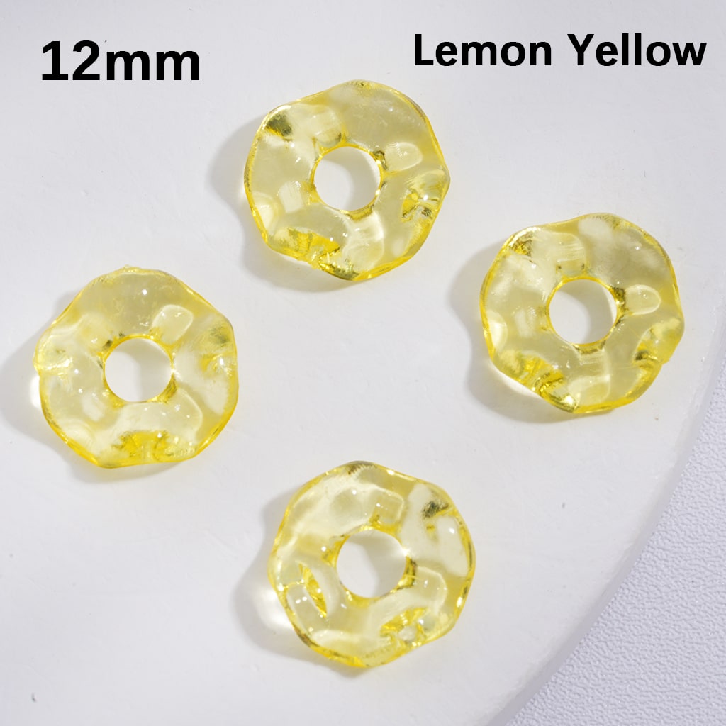 Spacer Acrylic Beads Wavy Shape Translucent Multi-Color 12MM (Single Color is available for 1450pcs(whole bag) Only)