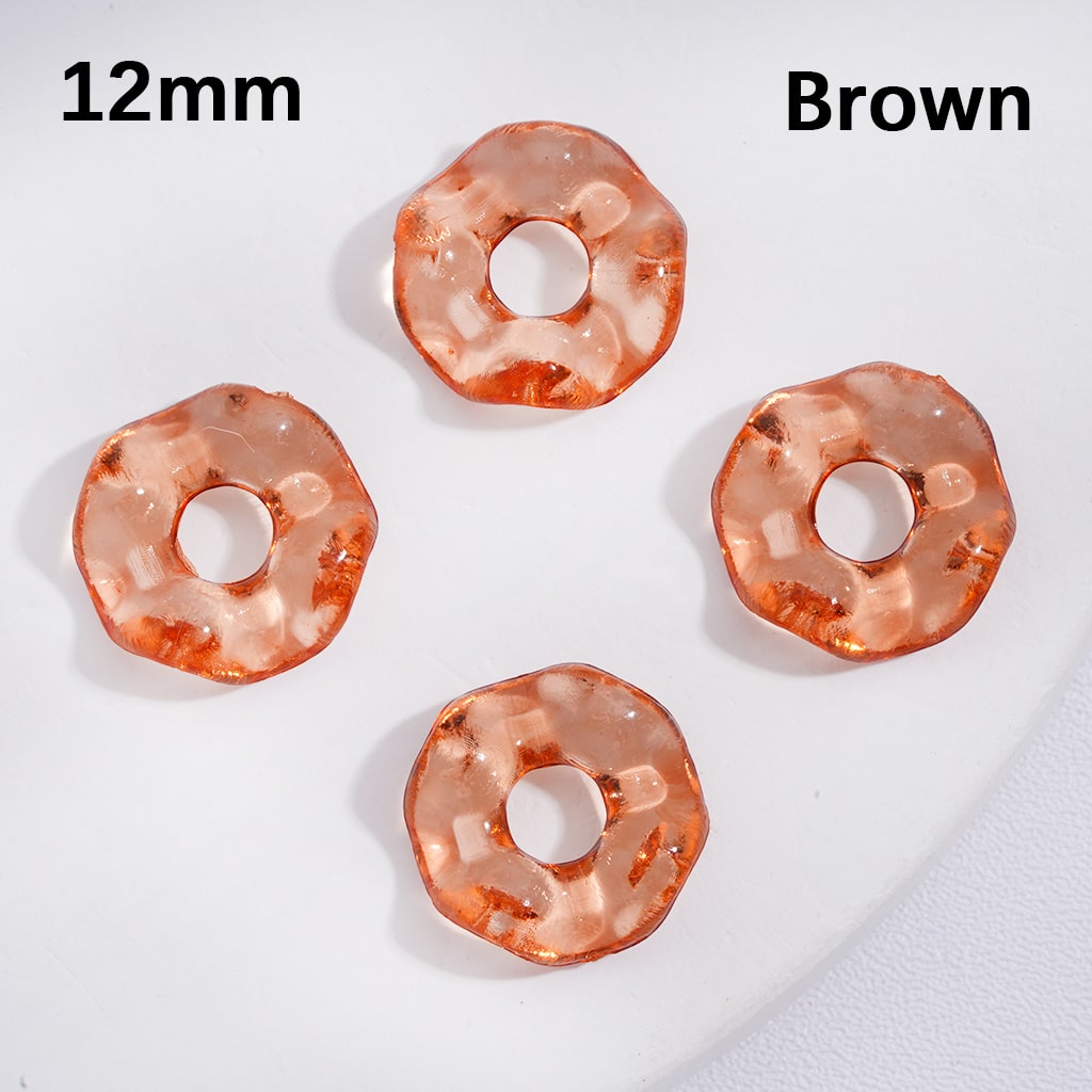 Spacer Acrylic Beads Wavy Shape Translucent Multi-Color 12MM (Single Color is available for 1450pcs(whole bag) Only)
