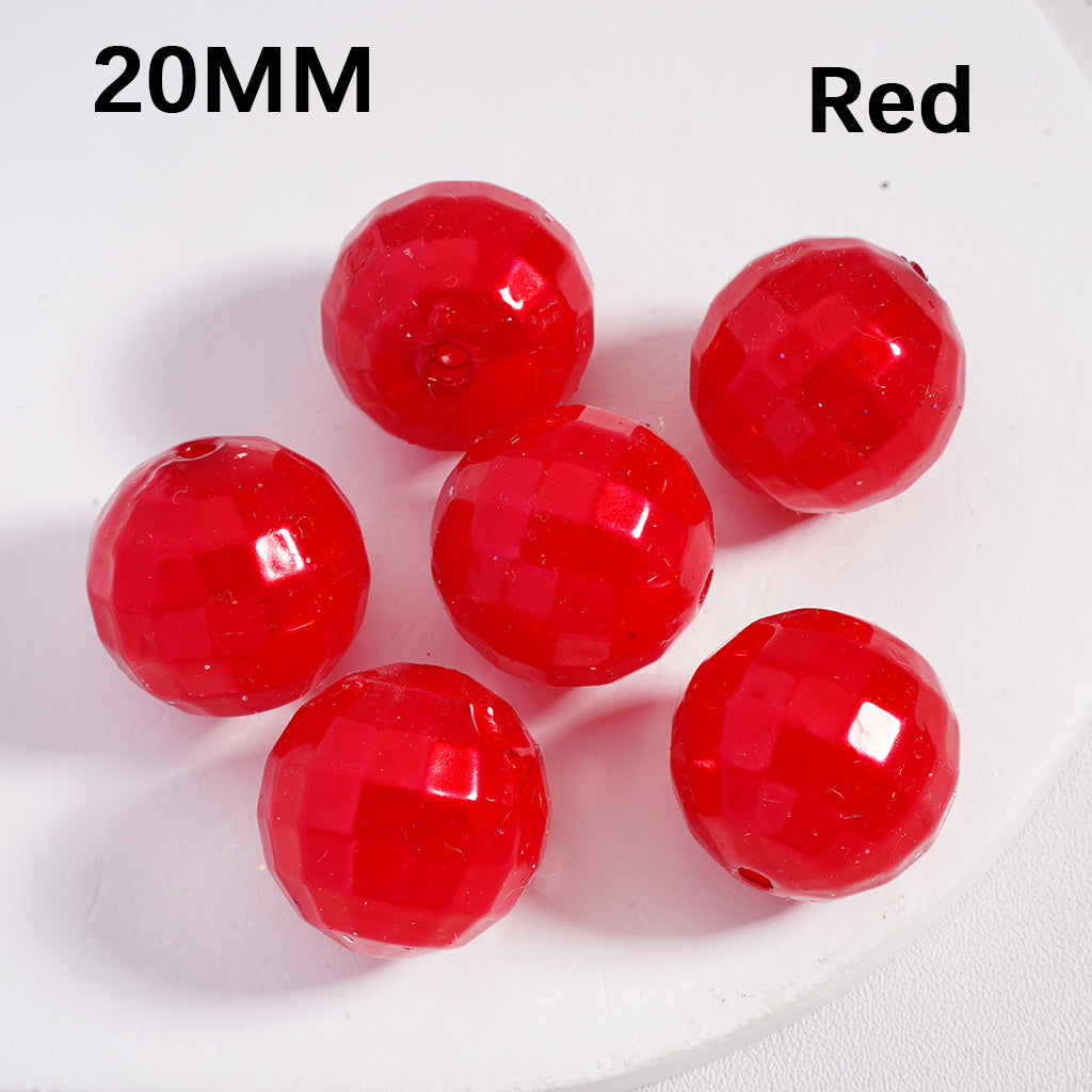 Disco Acrylic Beads Large Shiny Multi-Color 20MM (Single Color is available for 120pcs(whole bag) Only)