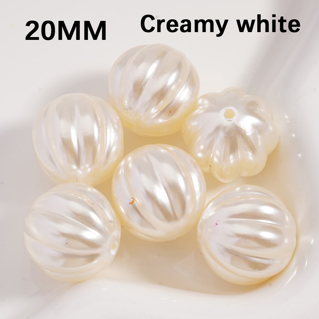Acrylic Beads Pumpkin Stripes Shiny Multi-Color 20MM (Single Color is available for 125pcs(whole bag) Only)