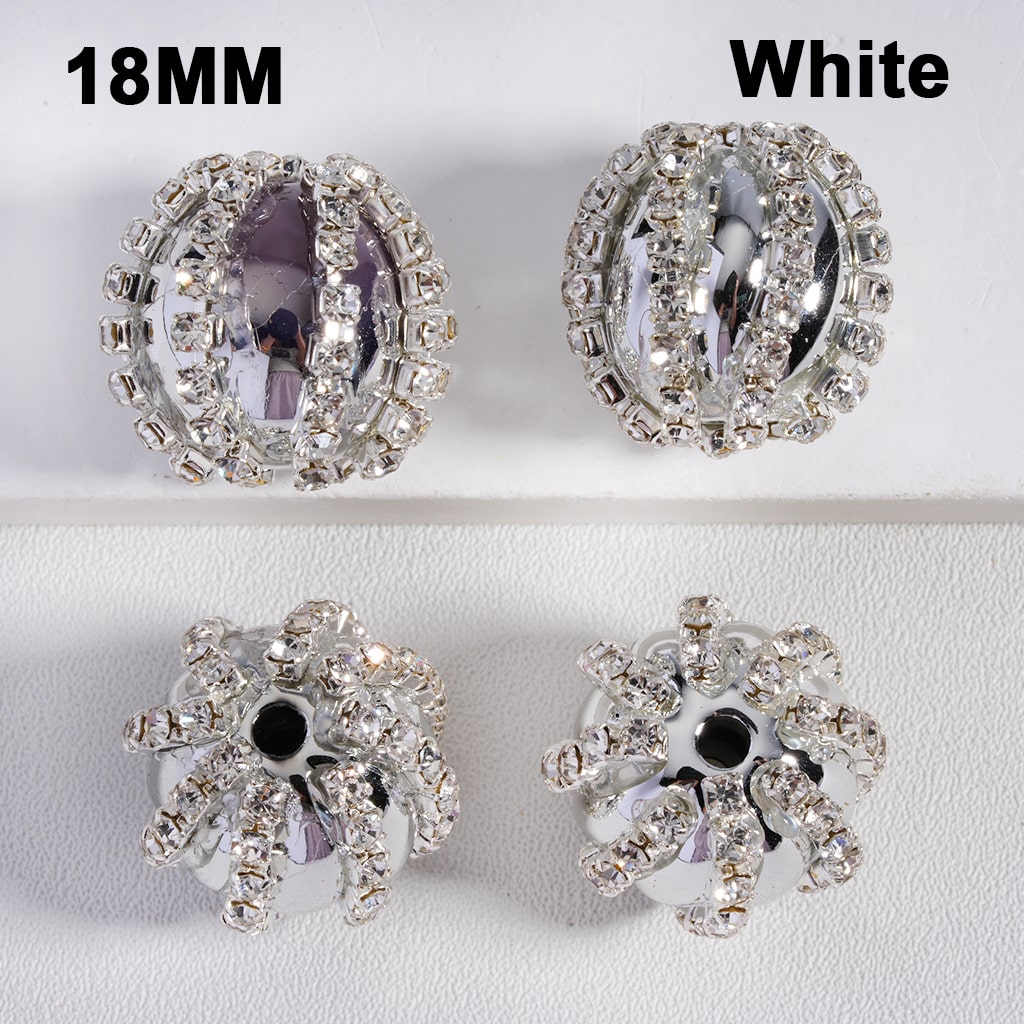 Acrylic Beads Christmas Shiny Rhinestones Chains Metallic Colors 18MM