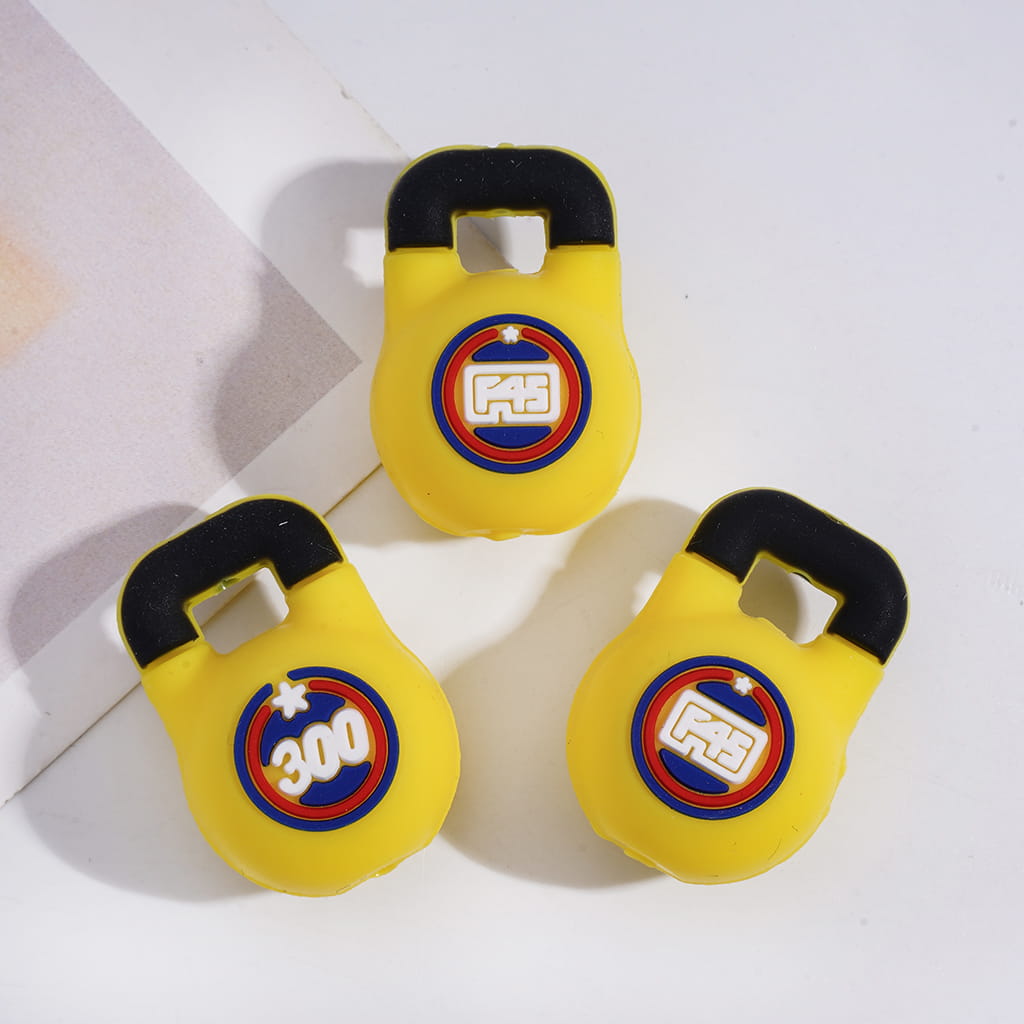 Silicone Focal Beads 3D Sports Gym Equipment Theme