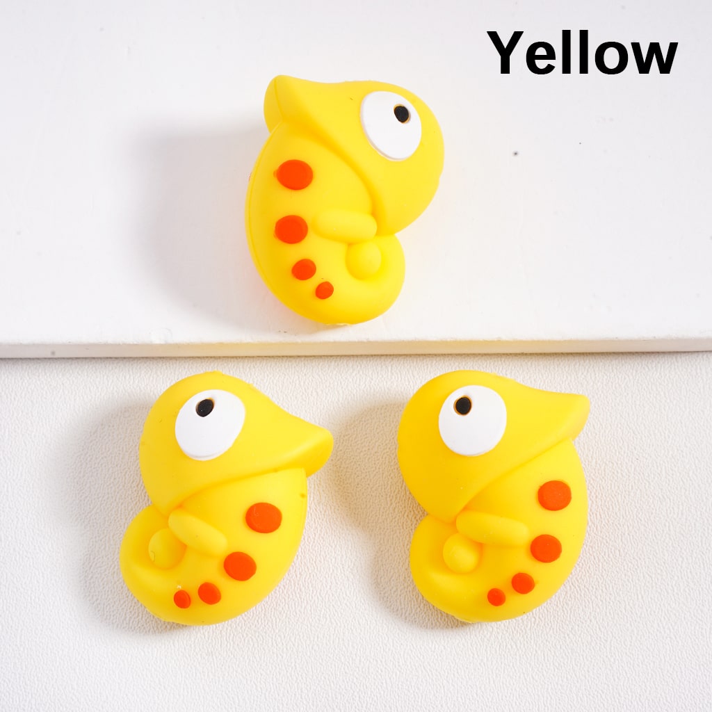 Silicone Focal Beads 3D Cute Axolotl Chameleon