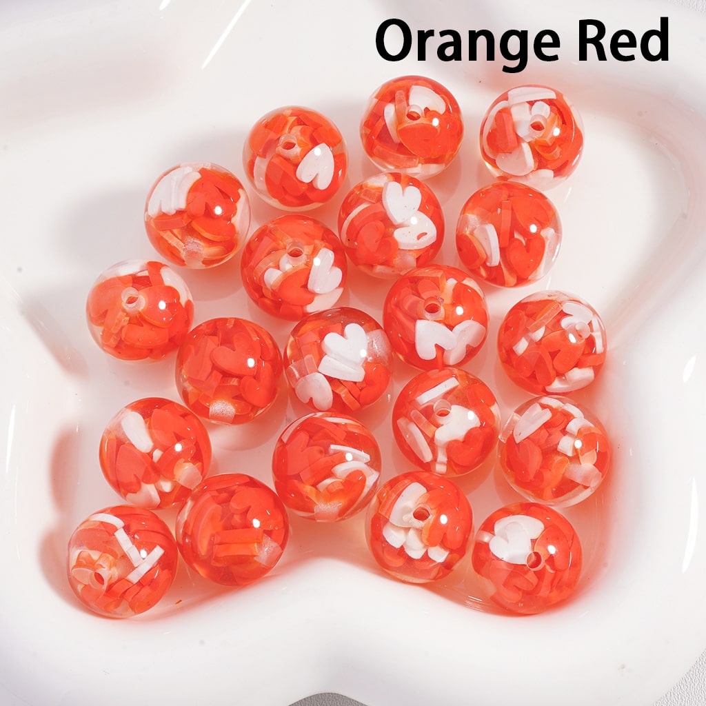 Acrylic Beads Mini Cute Heart Inside Multi-Color 16MM (Single Color is available for 200pcs(Whole Bag) Only)