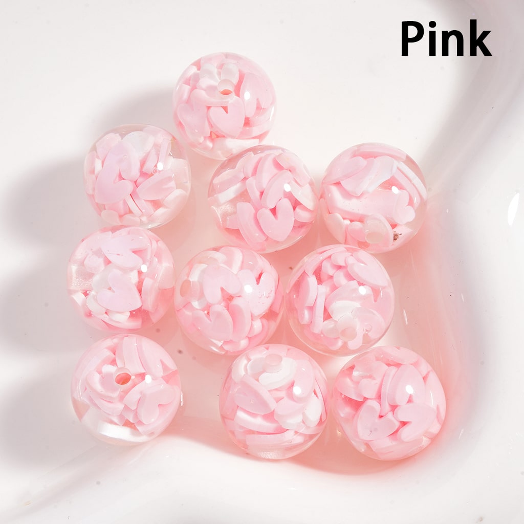 Acrylic Beads Mini Cute Heart Inside Multi-Color 16MM (Single Color is available for 200pcs(Whole Bag) Only)