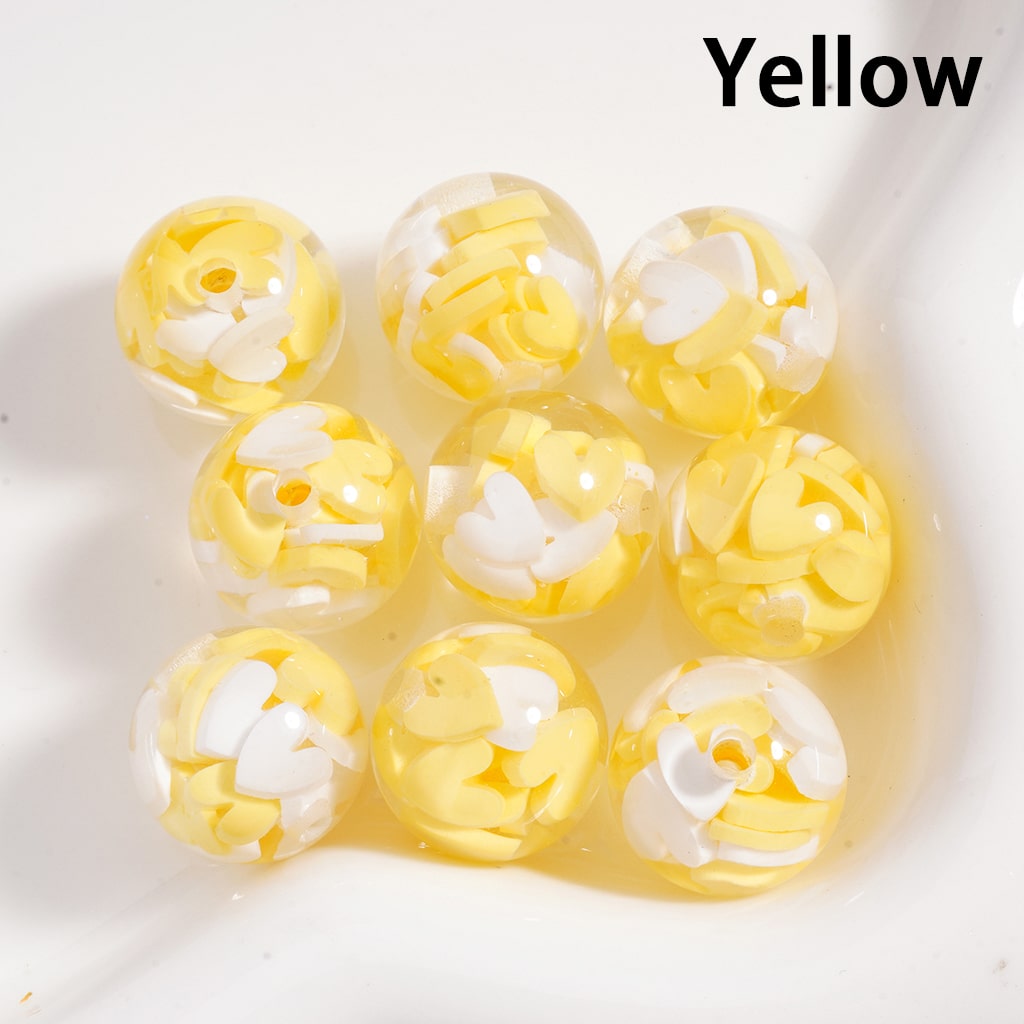 Acrylic Beads Mini Cute Heart Inside Multi-Color 16MM (Single Color is available for 200pcs(Whole Bag) Only)