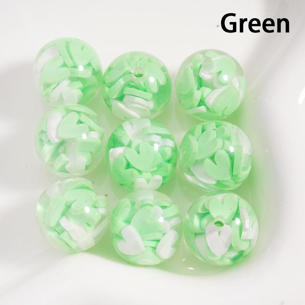 Acrylic Beads Mini Cute Heart Inside Multi-Color 16MM (Single Color is available for 200pcs(Whole Bag) Only)