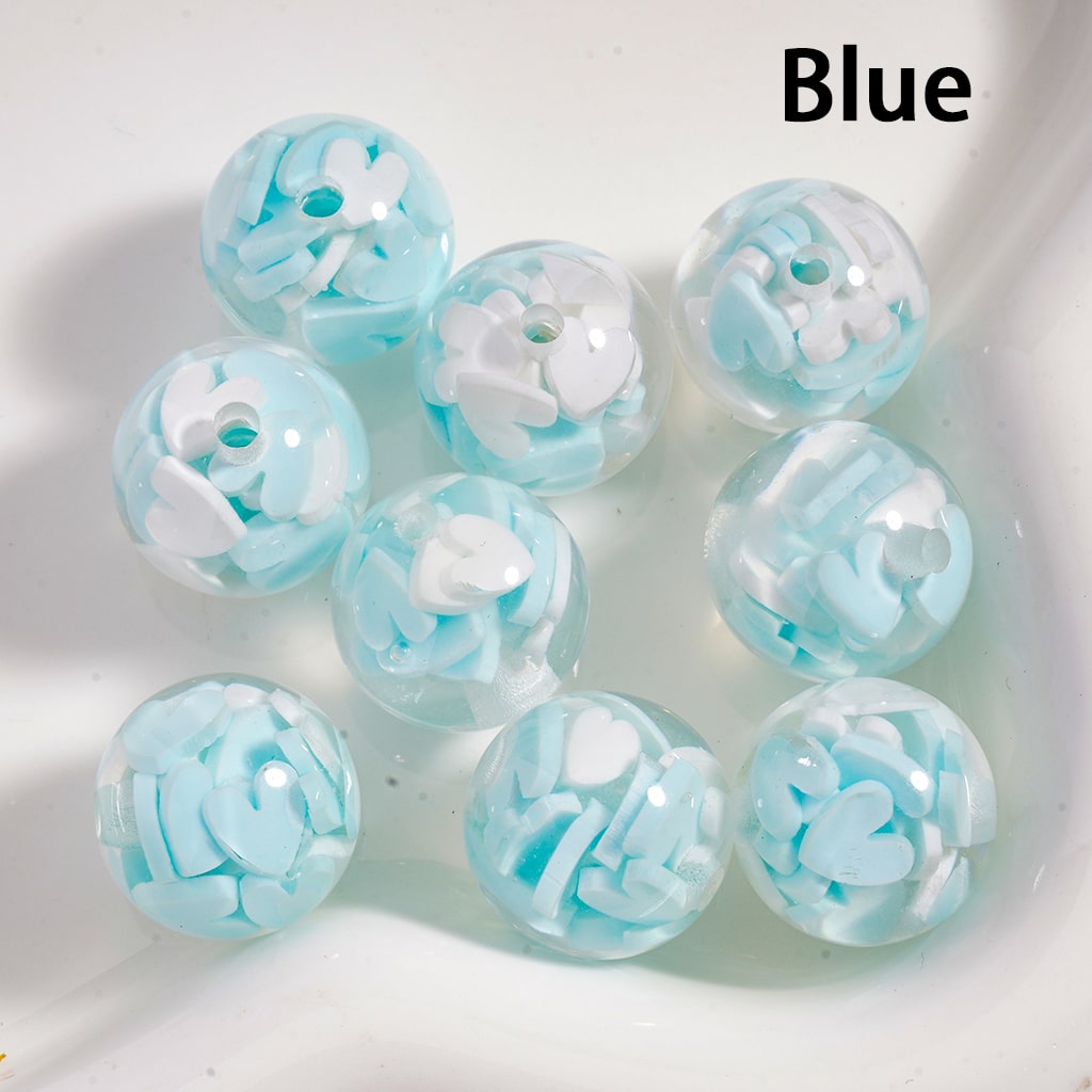 Acrylic Beads Mini Cute Heart Inside Multi-Color 16MM (Single Color is available for 200pcs(Whole Bag) Only)