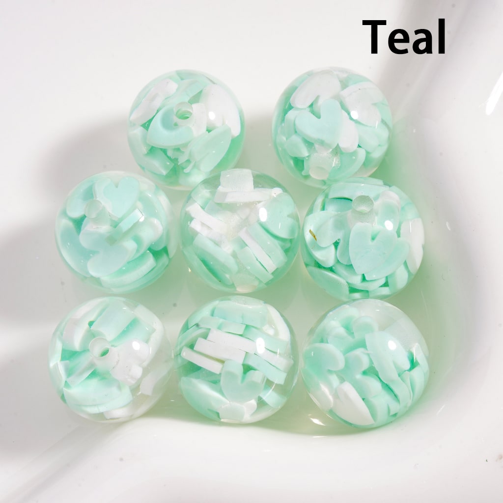 Acrylic Beads Mini Cute Heart Inside Multi-Color 16MM (Single Color is available for 200pcs(Whole Bag) Only)